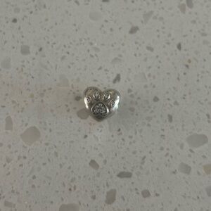 Silver Paw Print Charm